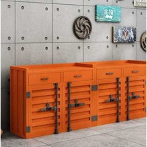 복고풍 주방 컬러 캐비닛 홈카페 수납장 탕비실 카페, 길이 100x폭 40x높이 90cm