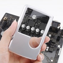 휴대용 LED 고배율 돋보기 2개세트 컴팩트 실용적 간편사용 어두운 현장 도면검토 납땜