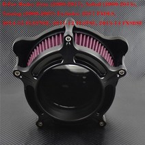 할리데이비슨 에어 필터 클리너 키트 cnc 투명 흡기 시스템 알루미늄 투어링 호환품, 레드 b 에어 필터
