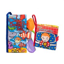 졸리베이비 꼬리책 숨바꼭질 2개세트 (해양+아기야잘자) 헝겊책 초점책 촉감놀이 애착인형 유모차걸이 신생아백일선물, 5)해양테일즈+아기야잘자