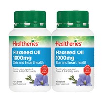헬써리즈(Healtheries) 헬써리즈 아마씨오일 1000mg 100캡슐 X 2개, 200캡슐, 1세트