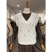 써스데이아일랜드 피셔맨 케이블 자수 베스트(T218MVT231W)(1272326)
