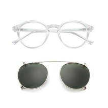 비가림천막 카페어닝 차양막 라운드 안티 블루 라이트 선글라스 클립 400 보호 편광 마그네틱 온 쉐이드 유니섹스