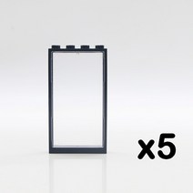 산업용 사다리 도시 친구 집 MOC 부품 울타리 계단 사다리 게이트 빌딩 블록 도어 창 인물 성 정원 벽돌 장, 41 5pcs black no.5