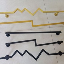 벽봉 옷걸이 지그재그 매장 벽행거 진열대 소품, 상세이페이지 참고, 검은색 Z  1.2미터