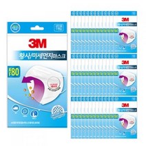 3M 이지핏 황사마스크 KF80 화이트, 50개입, 4개