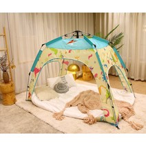 보온효과 암막텐트 1인용텐트 실내텐트 조립형 난방텐트 모기장텐트 우풍 원터치 사각텐트 3인용텐트 옐로우