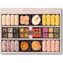 [명절선물] 전통 한과 유과 찹쌀 고급 수제 강정 설 선물 세트 2단, 고급한과 정 1개