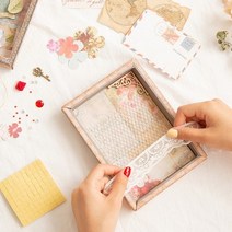바보사랑 종이액자 만들기 프레임.민화샵, 정사각형꽃