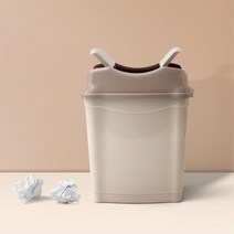 서재 독서실 휴지통 양문형 뚜껑 쓰레기통 6L 12L 20L 뚜껑형 은행 병원, 휴지통(6L)