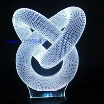 LED 아크릴 클라인 병 다채로운 그라데이션 3D 테이블 램프 시각적 입체 터치 조명