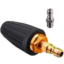 압력 와셔 회전 스프레이 터보 노즐 범용 온수 및 냉수 3 000 Psi 3.0 오리피스 3.0 Gpm 1/4 인치 빠른, 01 Bla용량