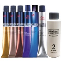 웰라 콜레스톤 퍼펙트 염색약 80g+산화제+염색비닐+장갑, 5개
