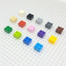 요고요 레고 호환 부품 커스텀 벌크 브릭 블럭 타일 플레이트 100G 소포장 패키지, [브릭 2 x 2] 검은색 100G