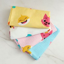 핑크퐁 블랭킷 아기담요 유모차 아기띠 외출용 얇은이불 낮잠이불, 화이트