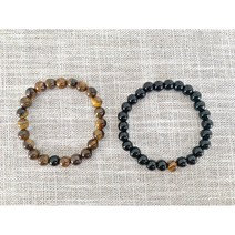 에버조이 호안석 흑요석 2개 팔찌 세트