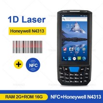 휴대용 무선 바코드 스캐너 NFC 리더 안드로이드 PDA POS 기계 데이터 창고 QR 4G, 06 1D HoneyN4313 NFC_03 UK