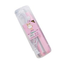 휴대용고데기 미니 슬림 헤어 고데기 2 in 1 고품질 플랫 언 스트레이트닝 언 핫 빗 스트레이트너 컬링 론 스타일링 도구, 핑크박스_유럽 연합
