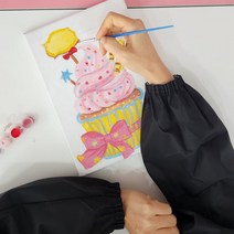 토트리 생활방수 미술 작업 토시 검정 1쌍, 생활방수토시_블랙