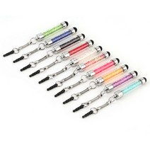 터치펜 FFFAS 다이아몬드 크리스탈 스타일러스 터치 스크린 펜 3.5mm 먼지 플러그 캡 2 인 1 아이폰 태블, 한개옵션1, 04 Blue