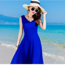 PY 여름 블루 비치 바캉스 시원한 원피스