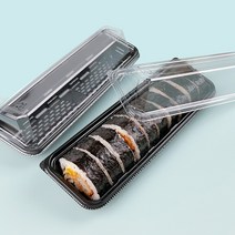 1줄 김밥 포장용기 100세트 뚜껑포함 한줄김밥 일회용 김밥도시락, 100개입, 1개