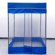 방수발렛주차천막 바람막이 방풍 텐트 부스 야외 흡연실 농기계 보관 창고, 1.5x1.5 4면투명 이중지퍼도어