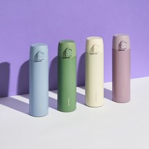 [락앤락] 슬림핏 원터치 텀블러 400ml (아이보리/바이올렛/블루/그린) (LHC3270, 컬러:아이보리