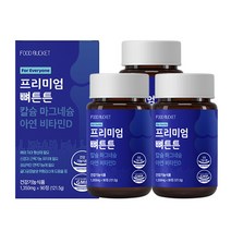 푸드버킷 프리미엄 뼈튼튼 칼슘 마그네슘 아연 비타민D, 3개, 90정