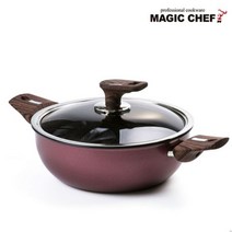 PGM1*^몰매직쉐프 인덕션 전골 냄비 조림 찌개 24cm 레드 주방용품 넘침방지뚜껑 사용가능 리빙 키친 티타늄코팅 양수 유리 조리^*1췤pgm, a^^*옵션없슴, a^^*옵션없슴