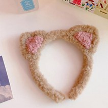 아이템팡 동물 머리띠 놀이동산 파티 운동회 생일 놀이공원, 복실고양이-연갈색