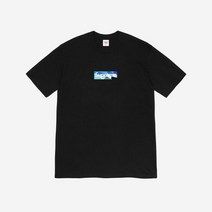 [정품] 슈프림 x 에밀리오 푸치 박스로고 티셔츠 블랙 블루 - 21SS Supreme Emilio Pucci Box Logo T-Shirt Black Blue