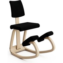 Varier Variable Plus 교정 의자 내추럴 우드 블랙