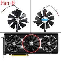 XFX 85mm RX 5700 XT THICC III 울트라 냉각 그래픽 팬용 비디오 카드 팬 교체 CF1015H12S, 02 Fan - B