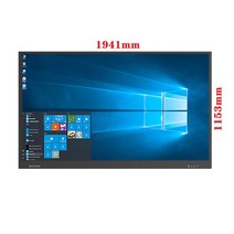 65 75 86 100 인치 멀티 미디어 터치스크린 올인원 PC 스마트 회의 TV 컴퓨터, 86 인치 i5 + 8G + 128G + 모바일 스탠드