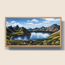 백두산 천지그림 돈들어오는그림 물그림 풍수그림20호