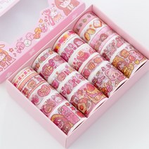 똑딱이카메라 수첩 테이프 기초 소녀 컬러 화지 세트 1롤 저렴한 diy장식스티커 종이손 계정 영화, T01-백도 탄산수 20롤 XXXXX초기