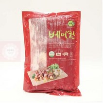 냉동 베이컨 업소용 대용량 저온 숙성 육가공품 지키미 1kg