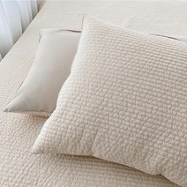 패드랑 뻣뻣하지 않은 줄누비 인견 피그먼트 워싱 베개커버 50x70cm