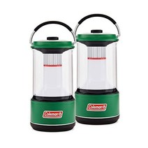 정품 Coleman 1000루멘 LED 방수 야외 캠핑 조명 랜턴(4가지 모드 및 BatteryGuard 보호 기술 포함) 녹색(2팩)