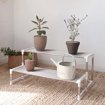 계단식 화분진열대 2단/화분 정리대 화분선반, 단품, 단품