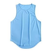마라톤 싱글렛 복장 남자 헬스 나시 필라테스복 헬창 러닝 팬츠 레슬링 복 싱글레 체육관, 푸른, l