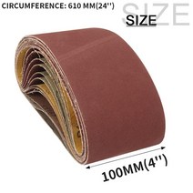 그라인딩 헤드 연마디스크 샌딩 벨트 40-100 그릿 610x320mm 샌더 파워 로터리 공구용 사포 연마 밴드 D, 01 브라운_08 240