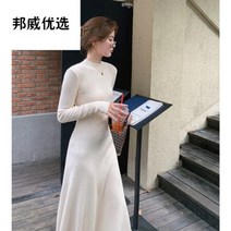아가씨 일기 동대문 구매 대행 멋쟁이 기질 반 터틀넥 하의 원피스 여성용 신작 자가수련 이너 롱 스커트 여성 겨울 커비돈 살구 롱