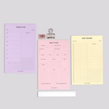 세컨드맨션 A5 플랜 메모 패드 데일리 위클리 타임, 02타임 트래커