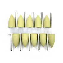 강력한 전기드릴 핸드피스 10 개/대 2.35mm 치과 실리콘 고무 Polishers Burs 치아 Plishing 드릴 연마 네, 09 410- Yellow
