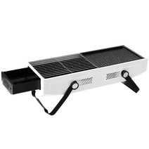 바비큐 그릴 양용 불고기 캠핑 그릴 스테인레스 바베큐 그릴 캠핑그릴 다용도 가정용 바비큐 그릴, 화이트