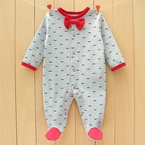 메이커키즈 레드라인 콧수염 발싸개 유아 우주복 302991