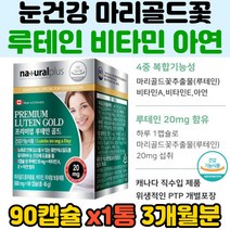 프리미엄 루테인 골드 비타민E 비타민A 아연 빌베리 마리골드꽃 추출물 정제어유 포도종자 블루베리 레시틴 분말 알파 토코페롤 1통 3개월분, 1개