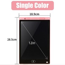 스마트전자칠판 전자칠판 8.5/10/12 인치 LCD 그리기 태블릿 어린이 장난감 그림 도구 전자 쓰기 보드 소년 소녀 아이 교육 선물, [09] Pink 12in Single